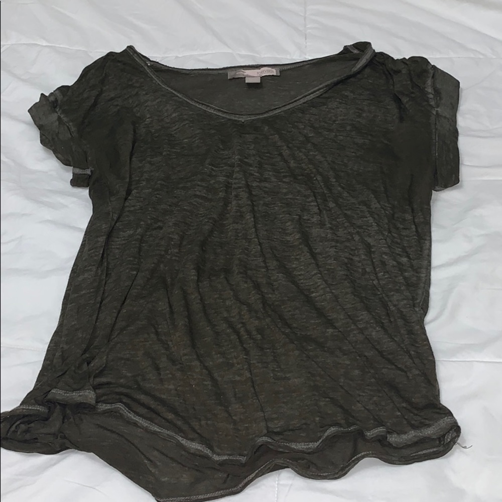 Forever 21 Green shear VNECK